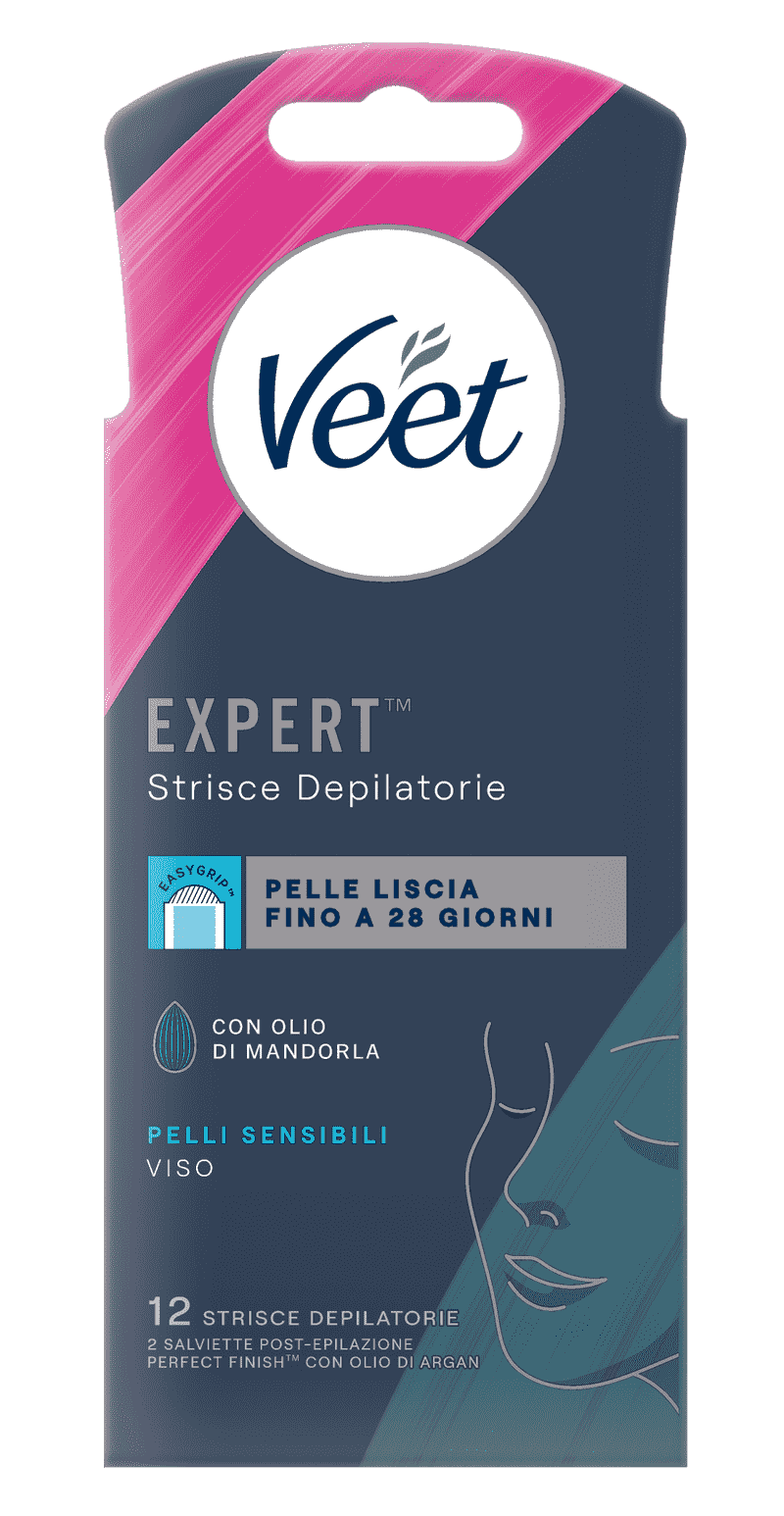 Veet Expert™ strisce depilatorie viso pelli sensibili, 12 pezzi