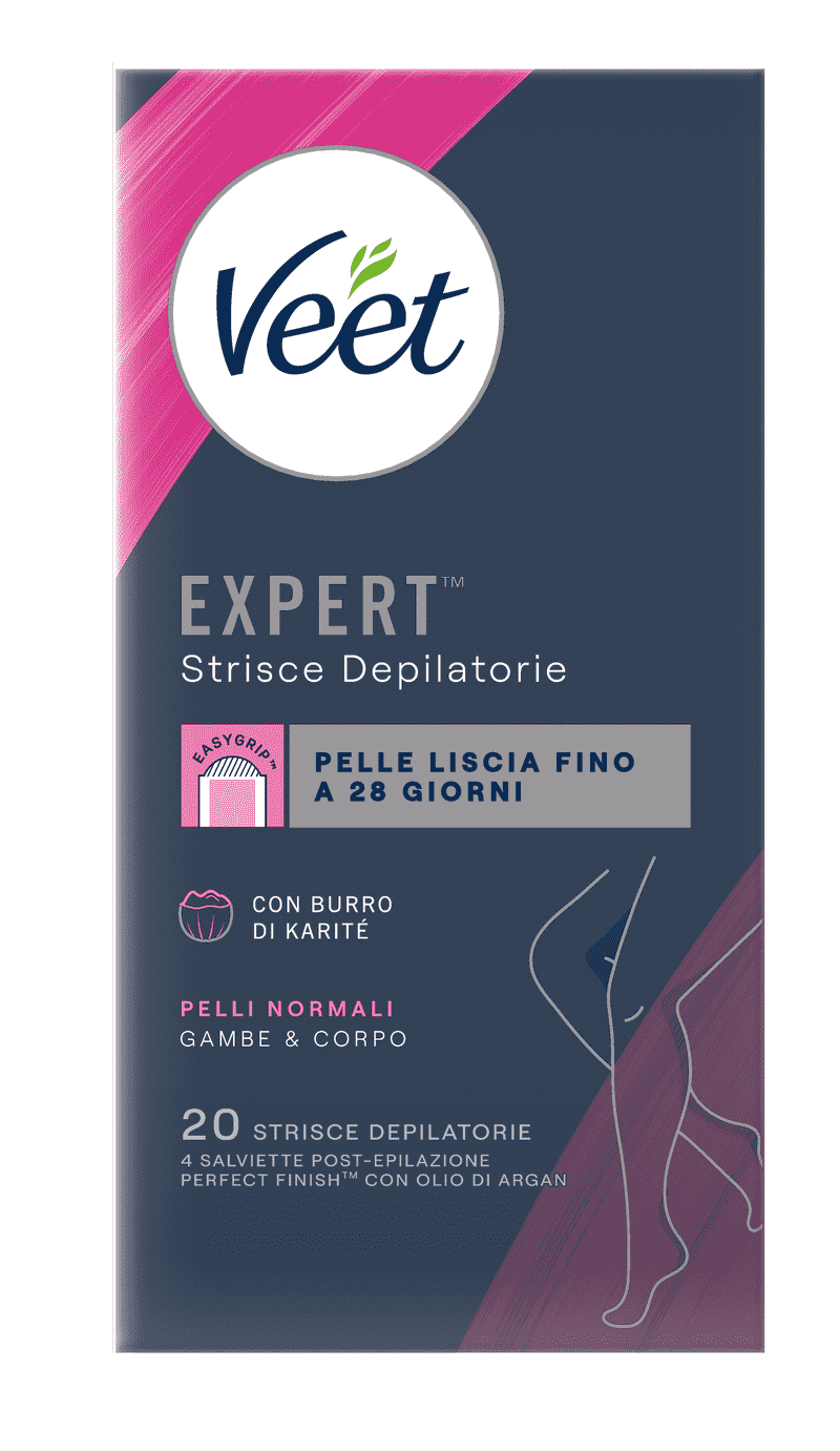 Veet Expert™ strisce depilatorie corpo pelli normali, 20 pezzi
