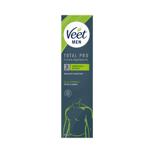 Veet Men crema depilatoria uomo pelli normali, 200 ml