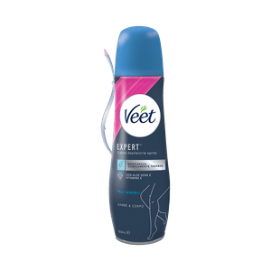Veet Pure crema depilatoria spray pelli sensibili, 150 ml