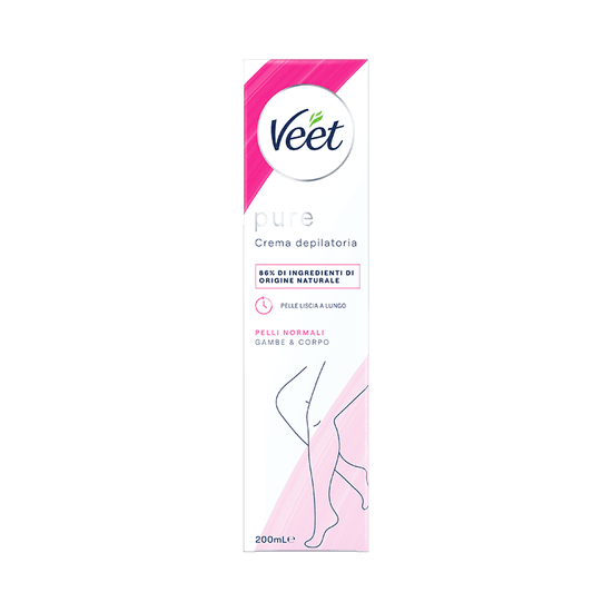 Veet Pure crema depilatoria pelli normali, 200 ml