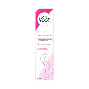 Veet Pure crema depilatoria pelli normali, 200 ml