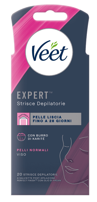 Veet Expert™ strisce depilatorie viso pelli normali, 20 pezzi