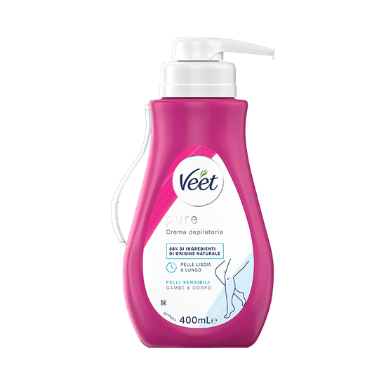 Veet Pure crema depilatoria pelli sensibili, 400 ml