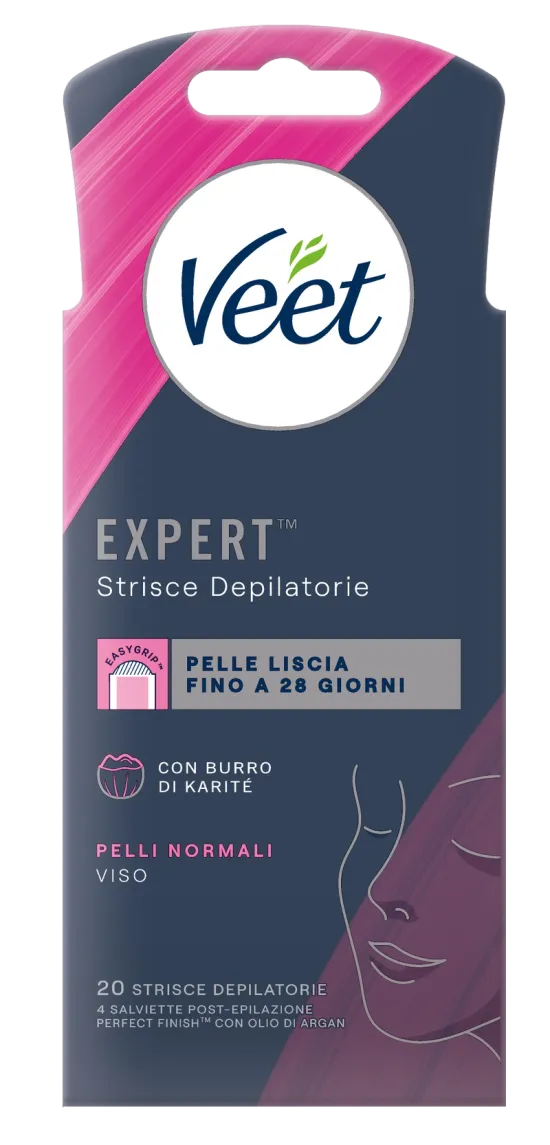 Veet Expert™ strisce depilatorie viso pelli normali, 20 pezzi