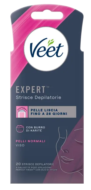 Veet Expert™ strisce depilatorie viso pelli normali, 20 pezzi