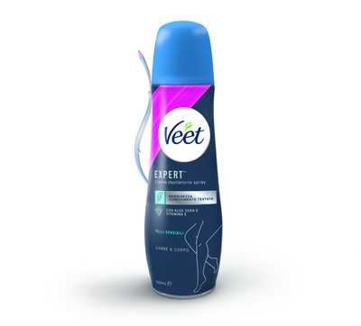 Veet Pure crema depilatoria spray pelli sensibili, 150 ml